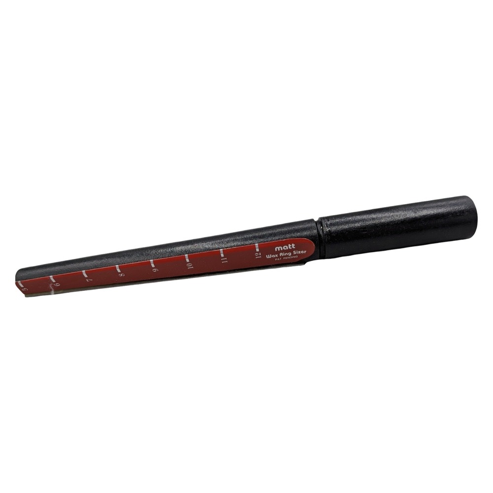 Matt Wax Ring Sizer Jewelry Making Tool Mandrel US 5-12 CA-2110 Black